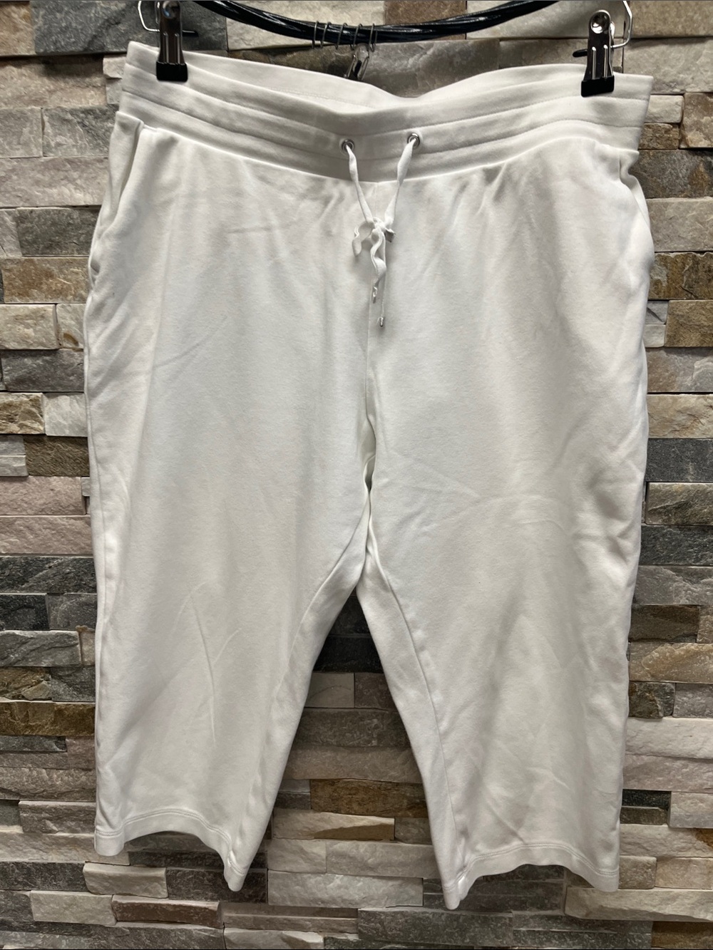 croft & barrow White Drawstring Women's Jogger Shorts
